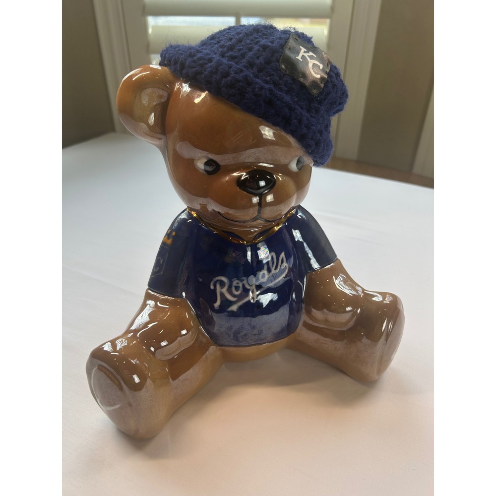 Nike Kansas City Royals Bear Coin Bank Unisex OS Blue Ceramic MLB Collectible
